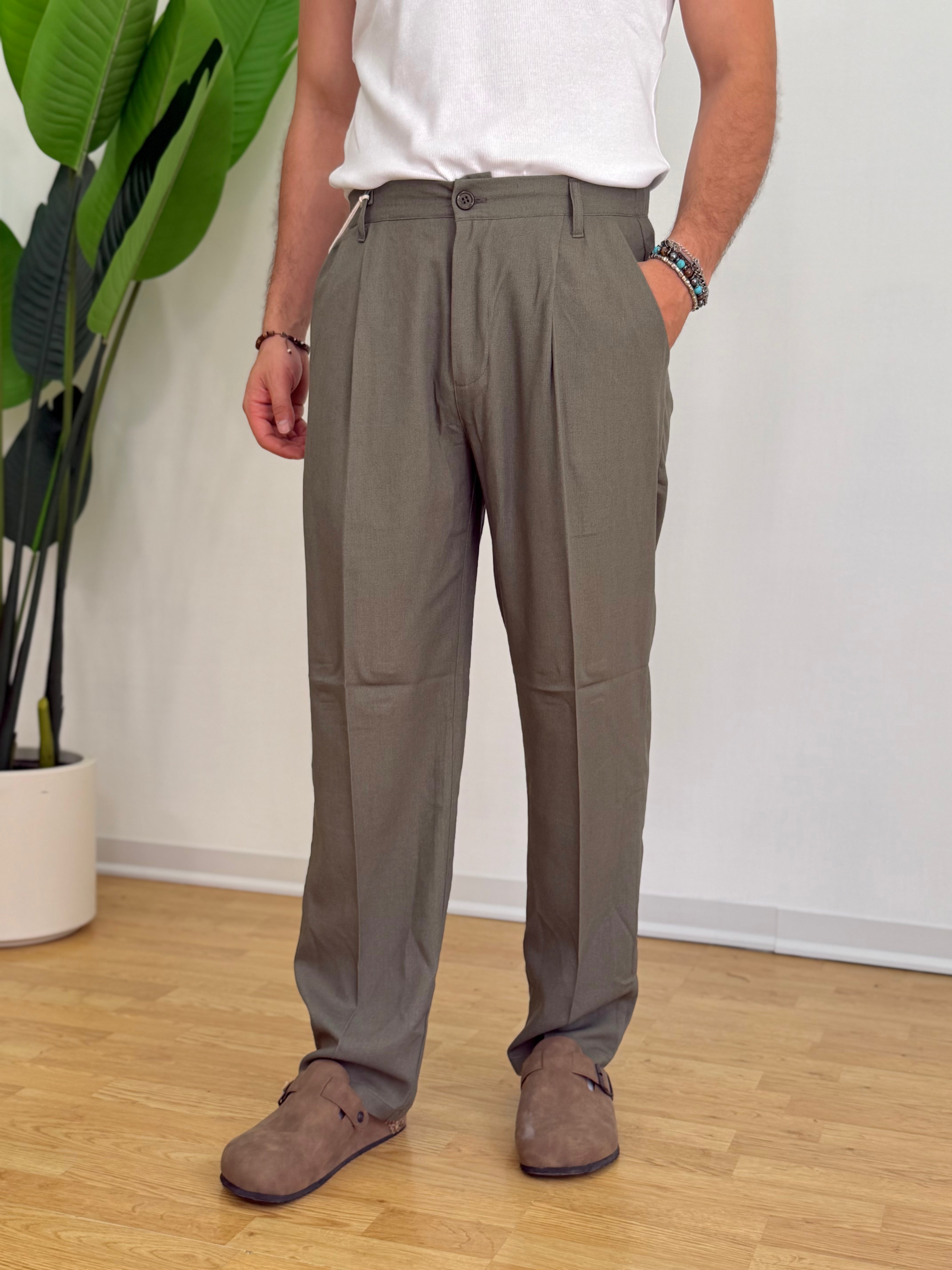 PANTALONE IN LINO