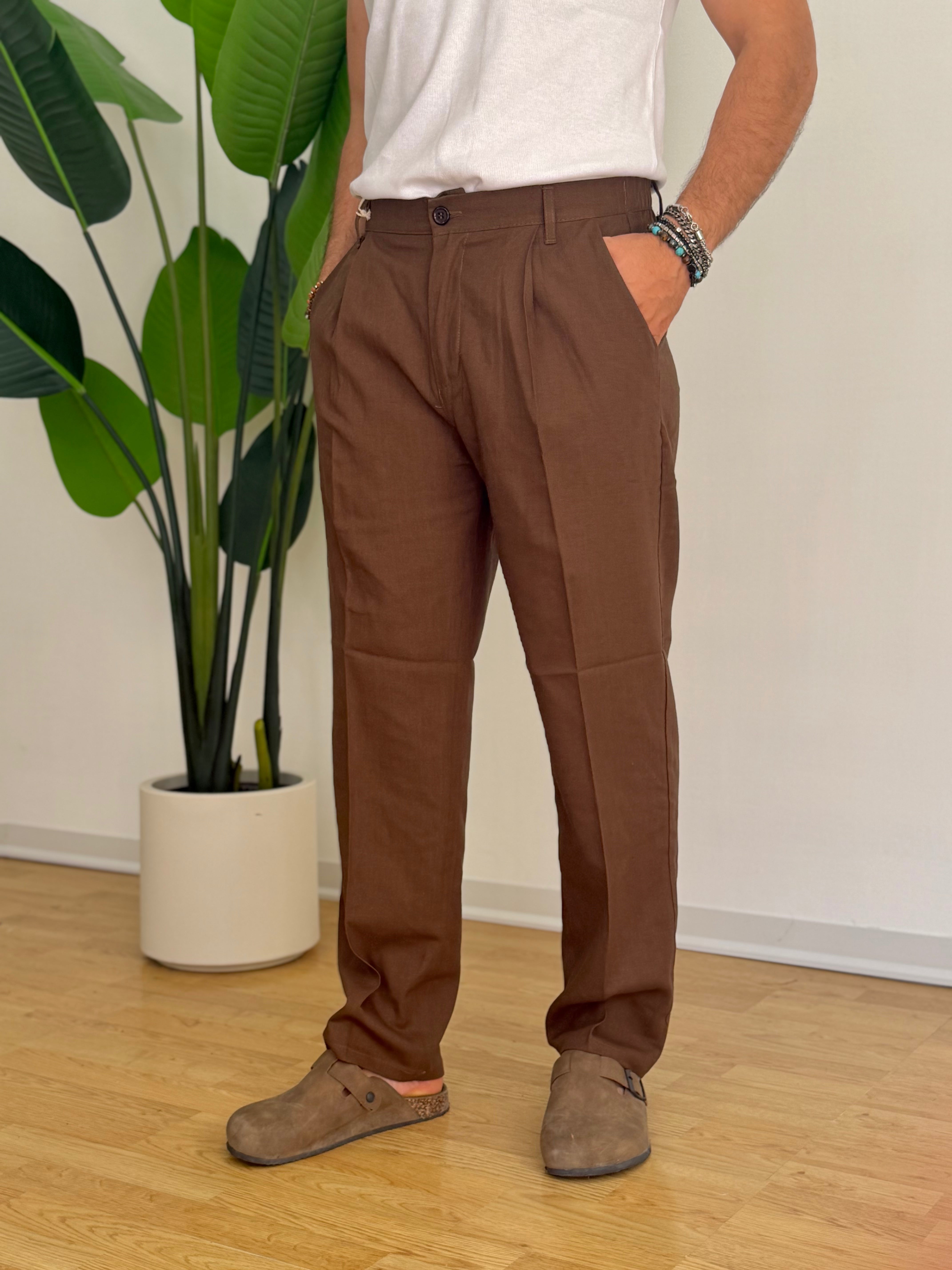 PANTALONE IN LINO