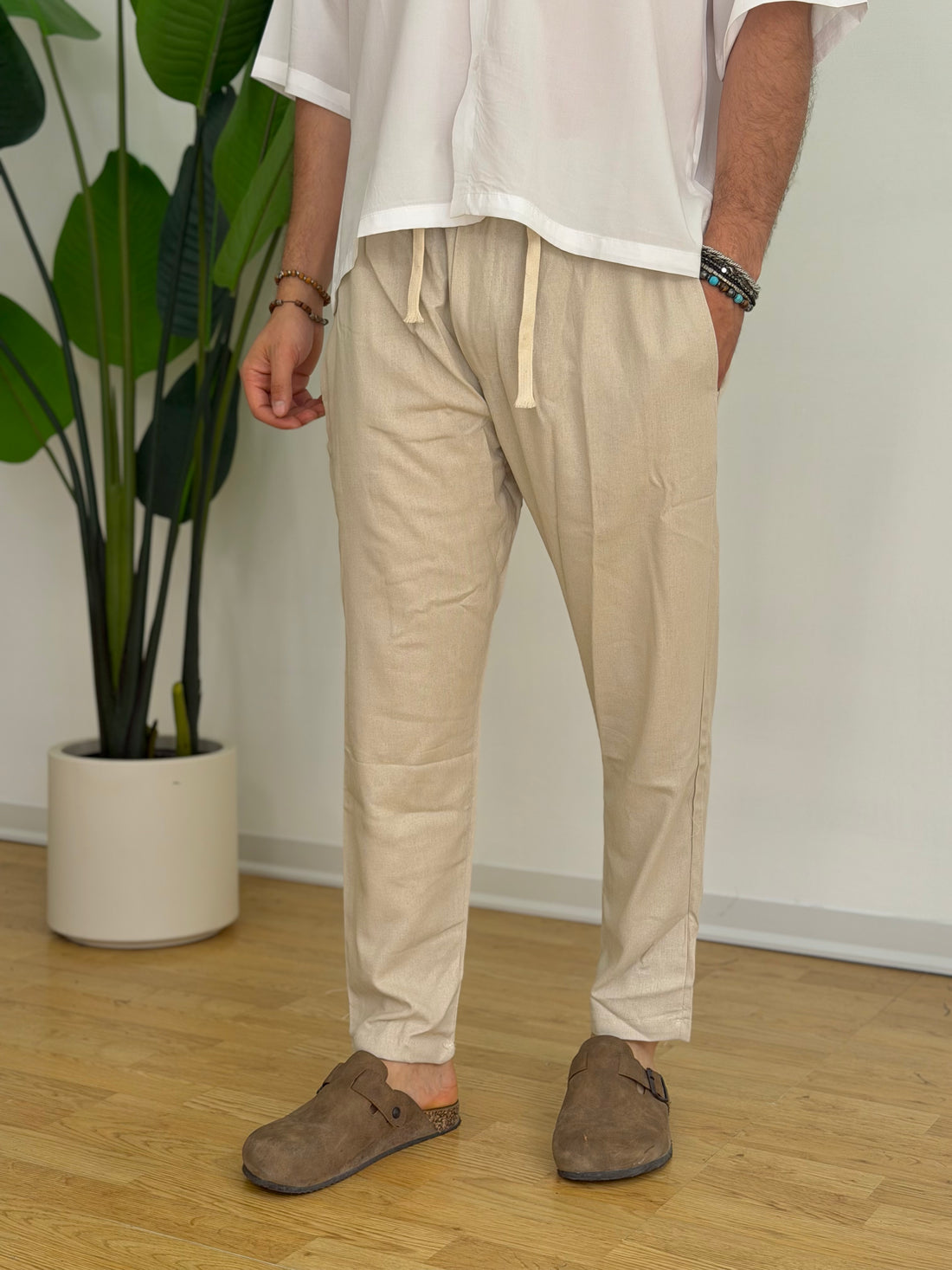 PANTALACCIO IN LINO