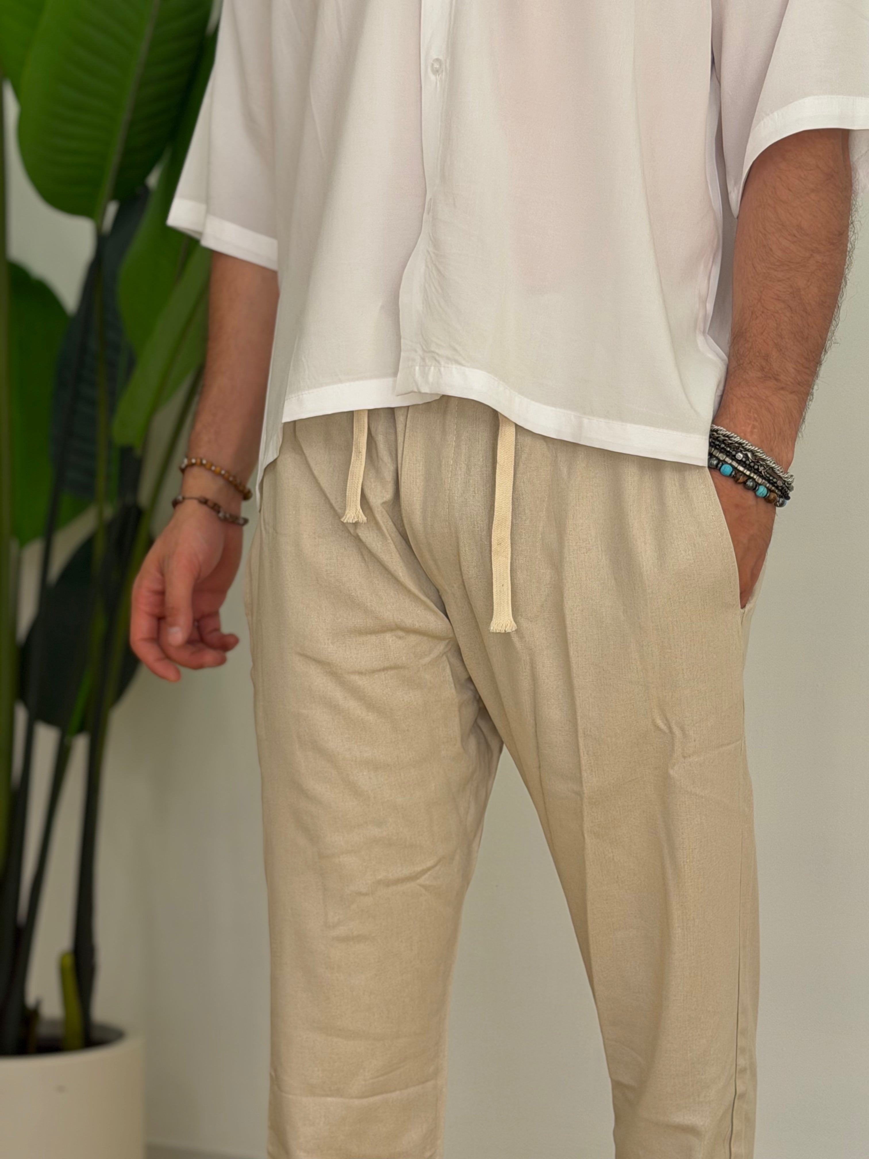PANTALACCIO IN LINO