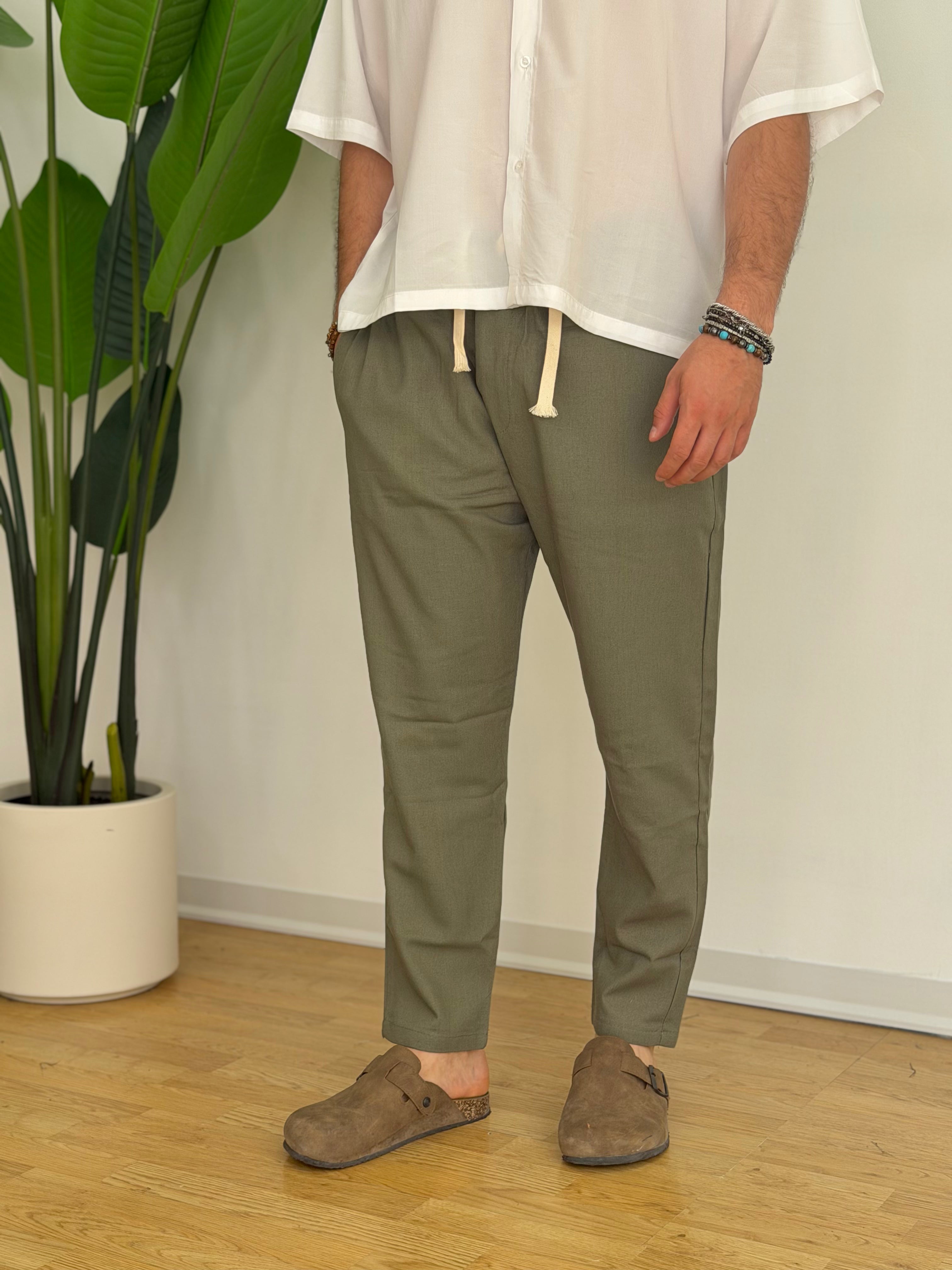 PANTALACCIO IN LINO